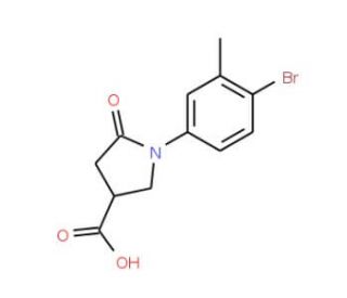 1-(4-bromo-3-methylphenyl)-5-oxopyrrolidine-3-carboxylic acid - chemical structure image