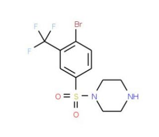 1-(4-Bromo-3-trifluoromethyl-benzenesulfonyl)-piperazine - chemical structure image