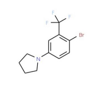 1-(4-Bromo-3-trifluoromethylphenyl)pyrrolidine (CAS 1020252-86-1) - chemical structure image