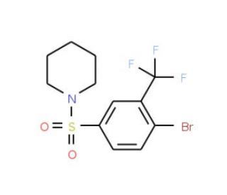 1-(4-Bromo-3-trifluoromethylphenylsulfonyl)piperidine (CAS 1065074-37-4) - chemical structure image