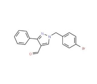 1-(4-Bromobenzyl)-3-phenyl-1H-pyrazole-4-carbaldehyde - chemical structure image