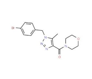 [1-(4-Bromobenzyl)-5-methyl-1H-1,2,3-triazol-4-yl](morpholino)methanone - chemical structure image