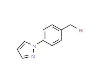 1-[4-(Bromomethyl)phenyl]-1H-pyrazole (CAS 368869-85-6) - chemical structure image