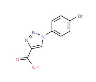 1-(4-bromophenyl)-1H-1,2,3-triazole-4-carboxylic acid (CAS 106748-14-5) - chemical structure image