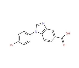 1-(4-Bromophenyl)-1H-benzimidazole-5-carboxylic acid - chemical structure image