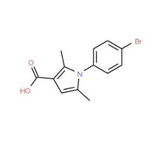 1-(4-bromophenyl)-2,5-dimethyl-1H-pyrrole-3-carboxylic acid - chemical structure image