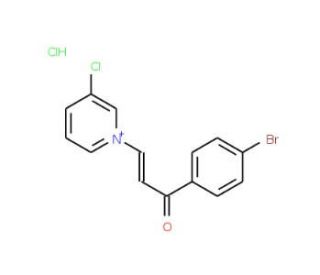 1-(4-bromophenyl)-3-(3-chloropyridinium-1-yl)prop-2-en-1-one chloride - chemical structure image