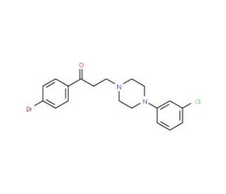 1-(4-Bromophenyl)-3-[4-(3-chlorophenyl)-piperazino]-1-propanone - chemical structure image
