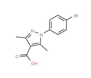 1-(4-bromophenyl)-3,5-dimethyl-1H-pyrazole-4-carboxylic acid - chemical structure image