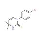 1-(4-Bromophenyl)-4,4-dimethyl-1,4-dihydropyrimidine-2-thiol - chemical structure image
