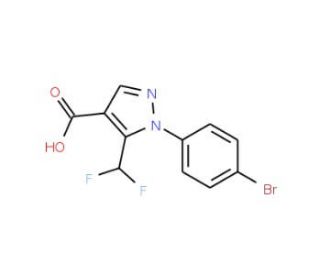 1-(4-bromophenyl)-5-(difluoromethyl)-1H-pyrazole-4-carboxylic acid - chemical structure image