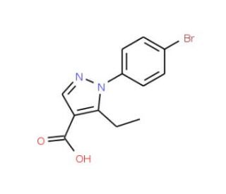 1-(4-bromophenyl)-5-ethyl-1H-pyrazole-4-carboxylic acid - chemical structure image