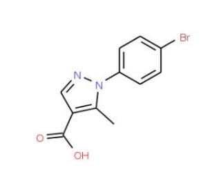 1-(4-bromophenyl)-5-methyl-1H-pyrazole-4-carboxylic acid (CAS 187998-44-3) - chemical structure image