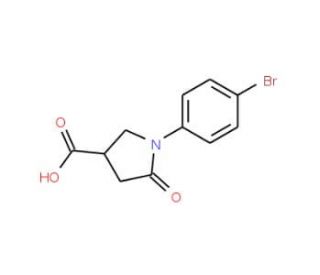 1-(4-Bromophenyl)-5-oxopyrrolidine-3-carboxylic acid (CAS 91348-51-5) - chemical structure image