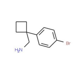 [1-(4-bromophenyl)cyclobutyl]methanamine (CAS 1039932-36-9) - chemical structure image
