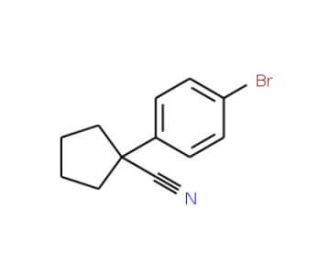 1-(4-Bromophenyl)cyclopentanecarbonitrile (CAS 143328-19-2) - chemical structure image