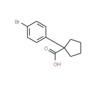 1-(4-bromophenyl)cyclopentanecarboxylic acid (CAS 143328-24-9) - chemical structure image