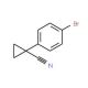 1-(4-bromophenyl)cyclopropanecarbonitrile (CAS 124276-67-1) - chemical structure image