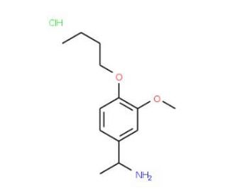 1-(4-butoxy-3-methoxyphenyl)ethan-1-amine hydrochloride - chemical structure image