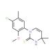 1-(4-Chloro-2-methoxy-5-methylphenyl)-4,4-dimethyl-1,4-dihydropyrimidine-2-thiol - chemical structure image