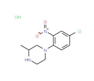 1-(4-Chloro-2-nitrophenyl)-3-methylpiperazinehydrochloride - chemical structure image