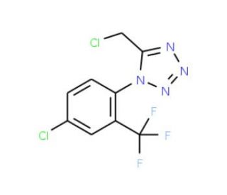 1-[4-chloro-2-(trifluoromethyl)phenyl]-5-(chloromethyl)-1H-1,2,3,4-tetrazole - chemical structure image