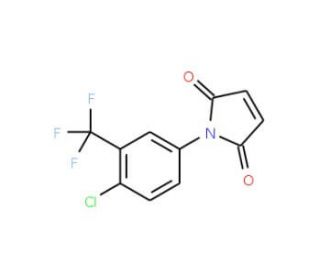 1-(4-Chloro-3-trifluoromethyl-phenyl)-pyrrole-2,5-dione (CAS 54647-10-8) - chemical structure image