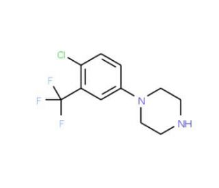 1-(4-Chloro-3-trifluoromethylphenyl)piperazine (CAS 41213-04-1) - chemical structure image
