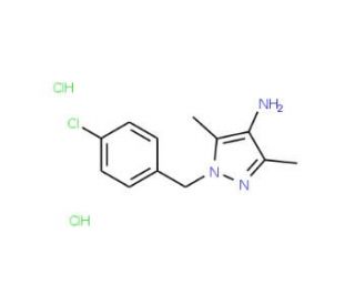 1-(4-Chloro-benzyl)-3,5-dimethyl-1H-pyrazol-4-ylamine dihydrochloride - chemical structure image