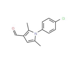 1-(4-Chloro-phenyl)-2,5-dimethyl-1H-pyrrole-3-carbaldehyde (CAS 20461-26-1) - chemical structure image