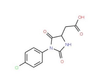 [1-(4-Chloro-phenyl)-2,5-dioxo-imidazolidin-4-yl]-acetic acid - chemical structure image