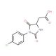 [1-(4-Chloro-phenyl)-2,5-dioxo-imidazolidin-4-yl]-acetic acid - chemical structure image