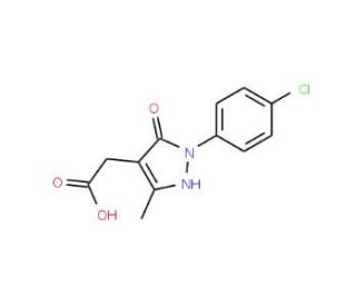 [1-(4-Chloro-phenyl)-5-hydroxy-3-methyl-1H-pyrazol-4-yl]-acetic acid - chemical structure image