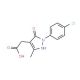 [1-(4-Chloro-phenyl)-5-hydroxy-3-methyl-1H-pyrazol-4-yl]-acetic acid - chemical structure image