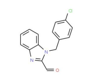 1-(4-chlorobenzyl)-1H-benzimidazole-2-carbaldehyde (CAS 537010-34-7) - chemical structure image