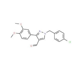 1-(4-Chlorobenzyl)-3-(3,4-dimethoxyphenyl)-1H-pyrazole-4-carbaldehyde - chemical structure image