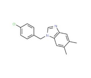 1-(4-chlorobenzyl)-5,6-dimethyl-1H-benzimidazole (CAS 141472-79-9) - chemical structure image