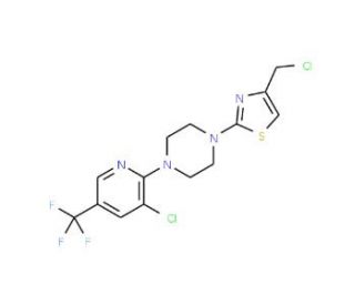 1-[4-(Chloromethyl)-1,3-thiazol-2-yl]-4-[3-chloro-5-(trifluoromethyl)-2-pyridinyl]piperazine (CAS 303150-21-2) - chemical str