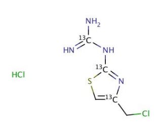 1-(4-Chloromethyl-2-thiazoyl)guanidine-13C3 Hydrochloride Salt - chemical structure image