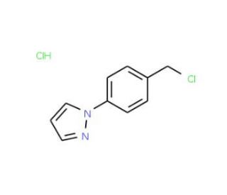 1-[4-(chloromethyl)phenyl]-1H-pyrazole hydrochloride (CAS 143426-52-2) - chemical structure image