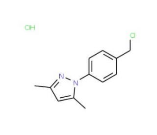 1-[4-(chloromethyl)phenyl]-3,5-dimethyl-1H-pyrazole hydrochloride - chemical structure image