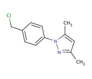 1-[4-(chloromethyl)phenyl]-3,5-dimethyl-1H-pyrazole - chemical structure image