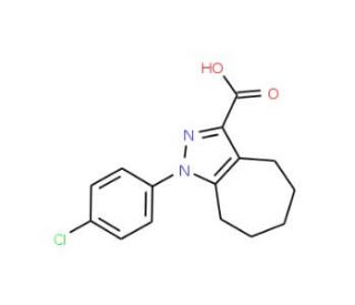 1-(4-chlorophenyl)-1H,4H,5H,6H,7H,8H-cyclohepta[c]pyrazole-3-carboxylic acid - chemical structure image