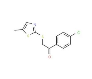 1-(4-chlorophenyl)-2-[(5-methyl-1,3-thiazol-2-yl)thio]ethanone - chemical structure image
