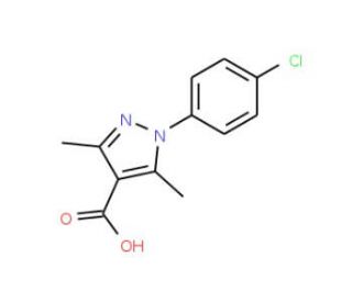 1-(4-chlorophenyl)-3,5-dimethyl-1H-pyrazole-4-carboxylic acid - chemical structure image