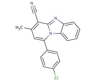 1-(4-chlorophenyl)-3-methylpyrido[1,2-a]benzimidazole-4-carbonitrile - chemical structure image