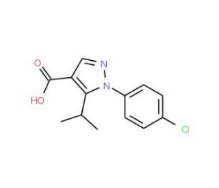 1-(4-chlorophenyl)-5-isopropyl-1H-pyrazole-4-carboxylic acid - chemical structure image