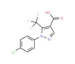 1-(4-chlorophenyl)-5-(trifluoromethyl)-1H-pyrazole-4-carboxylic acid (CAS 98534-80-6) - chemical structure image