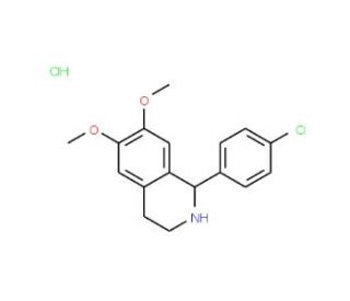 1-(4-Chlorophenyl)-6,7-dimethoxy-1,2,3,4-tetrahydroisoquinoline hydrochloride (CAS 10268-27-6) - chemical structure image