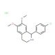 1-(4-Chlorophenyl)-6,7-dimethoxy-1,2,3,4-tetrahydroisoquinoline hydrochloride (CAS 10268-27-6) - chemical structure image